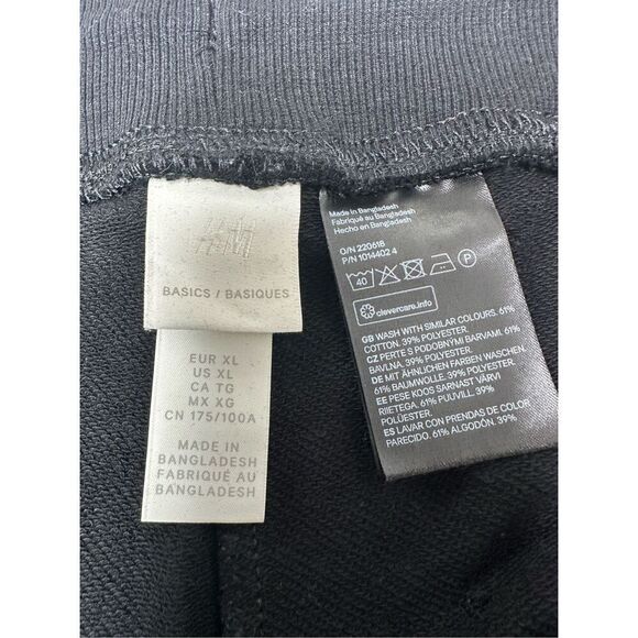 H&M Women’s Cotton Blend Knit Joggers Black Size XL - Picture 8 of 14